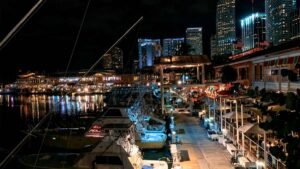 Bayside Marketplace Marina and Downtown Skyline