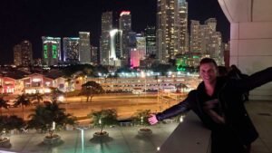 Battle-hardened local enjoying the Miami skyline, proving there is no reason to be afraid of the 305.